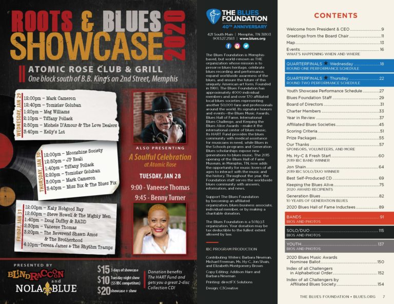 IBC Event Program Blues Foundation